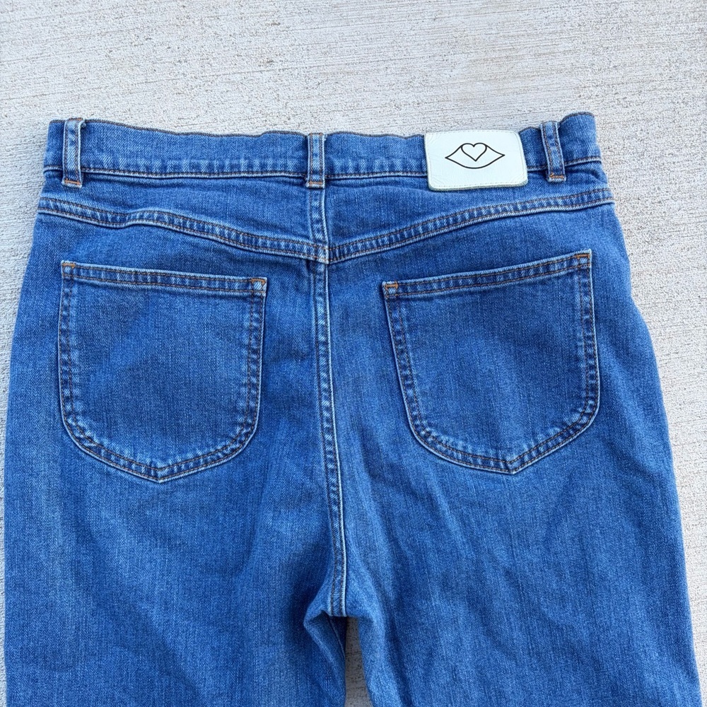 See By Chloe Whipstitch Straight Leg Jeans Womens 28 Blue Denim Made Italy - Picture 8 of 11
